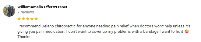 Chiropractic Delano MN Testimonial William